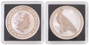 Australia, Queen Elizabeth II, Silver 1 Dollar, 31.1g, 1oz, 2016, rev. Australian Wedge Ta
