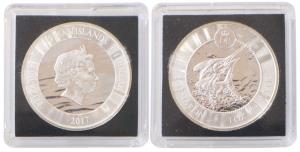 Cayman Islands, Silver 1 Dollar, 31.1g, 2017, Marlin. In Plastic case of issue.