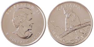Canada, Elizabeth II, Silver 5 Dollars, 31.1g, Cougar, 2012. Uncirculated.