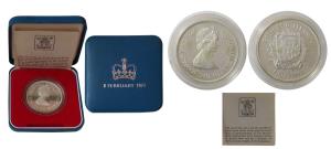 Falkland Island, Elizabeth II, Silver 50 Pence, 28.28g, 1977 (KM 10a). Proof, within origi