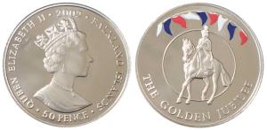 Falkland Islands, Elizabeth II, Silver 50 Pence, 28.28g, 2002 (KM 73a.1). Uncirculated.