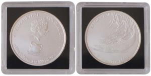 Tokelau, Elizabeth II, Silver 5 Dollars, 31.08g, 2017, KAPOA-BARRACUDA. Uncirculated, in p