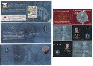All single commemorative coins in mint packaging (4), Rupees 2 (2), 2009, Sir Louis Braill