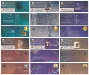 All single commemorative coins in mint packaging (6), all Rupees 5, 2007, Shaheed Bhagat S