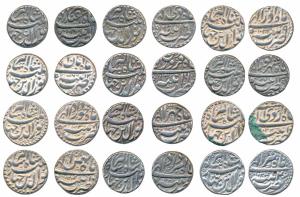 Jahangir, Silver Rupee (12), Patna Mint, complete set of 12 (twelve) different months, Khu