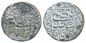 Shah Jahan, Silver Rupee, 11.50g, Junagadh Mint, AH 1045, legend within square area, compl