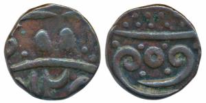 Gurkha Kingdom, Chand Rajas (1790 AD), Copper Paisa, 5.3g, in the name of Shah Alam II, Vi