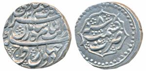 Shah Zaman (AH 1207-1216; 1793-1801 AD), Silver Rupee, 11.15g, Kashmir Mint, mint name and