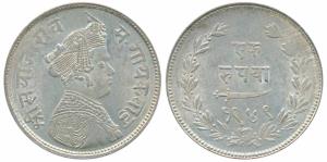 Sayaji Rao III (AH 1292-1357; 1875-1938 AD), Silver Rupee, 11.28g, Broad flan, VS 1949, (K