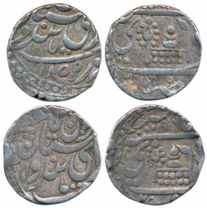 Dungar Singh, Silver Rupee (2) Bikaner Mint, with the name of Victoria, frozen VS 1916, th
