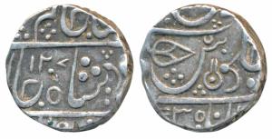 Ahalyabai Holkar (AH 1179-1210; 1765-1795 AD), Silver Rupee, 11.1g, Malaharnagar Mint, AH 