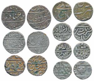 Silver rupee (7), Baroda, Anand Rao, Silver Rupee, rev. Nagari Ga and Ankushi; Baroda Silv