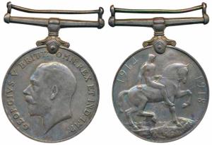 British War Medal 1914-18, George V, Silver, awarded to 1132 Naik Bir Singh, 14 Sikhs (MYB