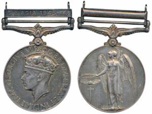 General Service Medal, George VI, Silver, South East Asia 1945-46 bar, awarded to 10029 Ha