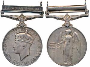 General Service Medal, George VI, Silver, South East Asia 1945-46 bar, awarded to 22396 Se