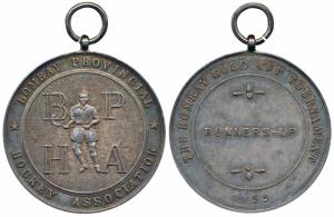 Bombay Provincial Hockey Association, Silver Medal, 22.78g, rev. The Bombay Gold Cup Tourn