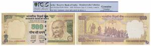 Rupee 500, 2008, signed Y. V. Reddy, fancy number 1000000. Graded by PCGS Genuine. Shri Ki