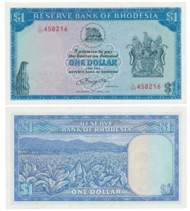 Rhodesia, 1 Dollars, 1978 (KM 30). Uncirculated.