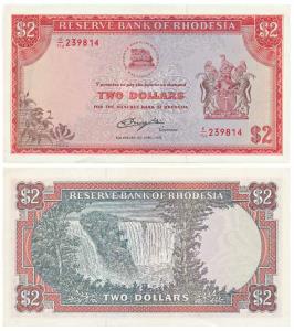 Rhodesia, 2 Dollars, 1979 (KM 31). Uncirculated.