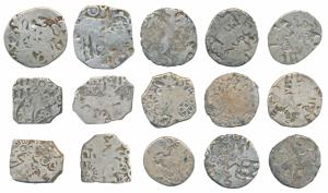 Archaic Punch-marked Coinage, Magadha Imperial Series, Silver Karshapana (15), obv. variou