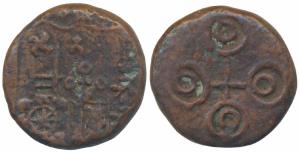 Post-Mauryan (c. 185-160 BC), Ujjaini region, Uninscribed, Copper, 4.49g, obv. eight spoke