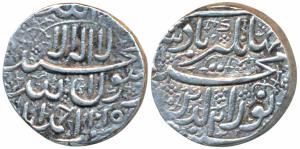 Jahangir (AH 1014-1037; 1605-1627 AD), Silver Heavy Rupee, 13.5g, 20% over weight, Ahmedab