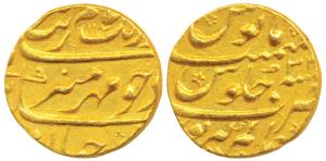 Aurangzeb (AH 1068-1118; 1658-1707 AD), Gold Mohur, 11.04g, Alamgirpur Mint, AH 1102/34, c