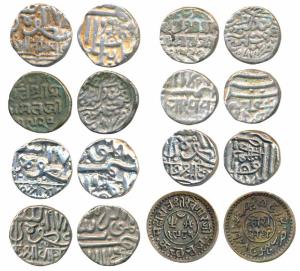 Assorted lot, Silver ½ Kori (7), different rulers, types and dates. Fine+ to Very Fine. (7