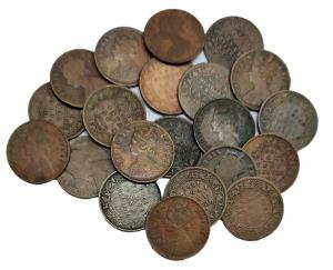 Victoria Queen and Empress, Copper ¼ Anna (21), 1862 (3), 1877 (2), 1882 (2), 1887 (2), 18