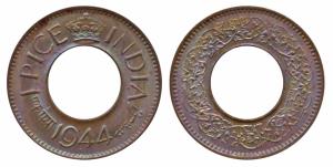 George VI, Copper Pice, 1944, Bombay Mint, High Crown, Diamond (Prid 701). Superb Mint Sta