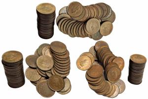 George VI, Copper ¼ Anna (96), 1939 (32), 1940 (32) & 1941 (32), each date within a roll b