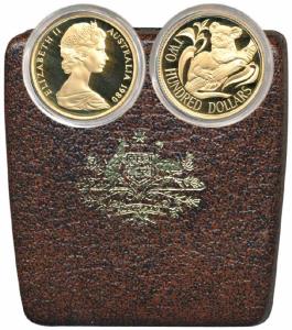 Australia, Gold $200, 10g, 1980, rev. Koala sitting on a tree. Proof, in plastic case of i