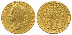 Great Britain, George II, Gold Guinea, 8.17g, London Mint, obv. old laureate head to left,