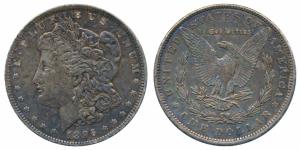 United States of America, Silver Morgan Dollar, 1896 (KM 110). Very Fine+.