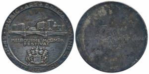 Melbourne Moomba Festival (1970- 80 AD), Silver Medal, 67g, 1972, obv. Melbourne skyline w