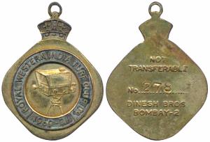 Royal Western India Turf Club Ltd. 1969-71, Brass Token, 7.72g, for camera crew to cover a