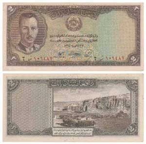 Afghanistan, 2 Afghanis, 1939, picture of the now lost Bamiyan Buddha on rev. (KM P21). Ab