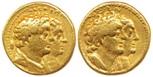 Ptolemaic Kings of Egypt, Ptolemy II Philadelphos, with Arsinoe II, Ptolemy I, and Berenik