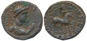 Kushanas, Soter Megas alias Wima Takto (c. 80-100 AD), Copper Drachm, 7.82g, obv. bust of 