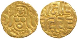 Gahadavalas of Kanauj, Govinda Chandradeva, Gold 4 ½ Masha, 3.7g, obv. Goddess Lakshmi sea
