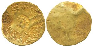 Kalachuris of Kalyana, Bijjala (1156-1168 AD), Gold Pagoda, 3.64g, central punch showing g