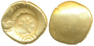 Yadavas of Devagiri, Singhana Deva (c. 1200-1247 AD), Gold Gadyana / Padma Tanka, 3.68g, P