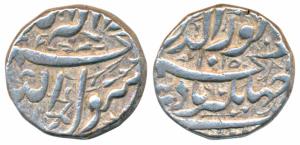 Jahangir, Silver Rupee, 11.52g, Elichpur Mint, AH 1015, Kalima in floral background (KM 14