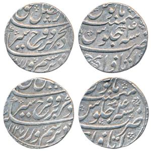 Farrukhsiyar (AH 1124-1131; 1713-1719 AD), Silver Rupee (2), Itawa Mint, AH 1127/4 & RY 4 