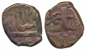 Akbarabad (Agra) Mint, Copper Paisa, 7.06g, in the name of Shah Alam II, obv. Pistol as mi