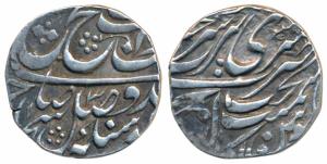 Amritsar Mint, Silver Rupee, 11.25g, RY 3, Misl period, Nanakshahi couplet - Sikka zad bar