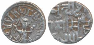 Ram Singh (AH 1251-1298; 1835-1880 AD), Silver Rupee, with name of Edward VII, obv. seated