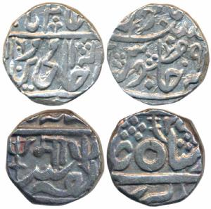 Madho Rao, Silver Rupee, Lashkar Mint, in the name of Shah Alam II, bow and arrow pointing
