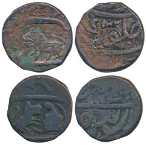 Vagh Rajas (1740-1817 AD), Copper Paisa, 13.59g & 13.76g, Mahidpur Mint, in the name of Sh