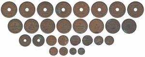 Khengarji III (VS 1932-1999; 1875-1942 AD), Copper 3 Dokdo (4), with name of George V, VS 